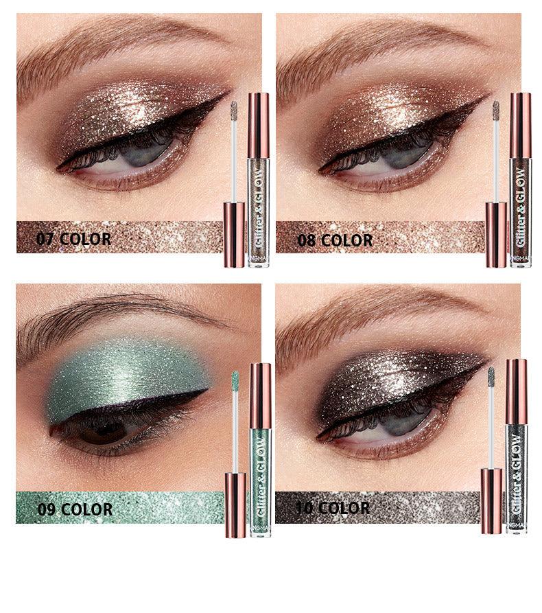 Diamond Shine Liquid Eye Shadow 10 Sets - Nioor