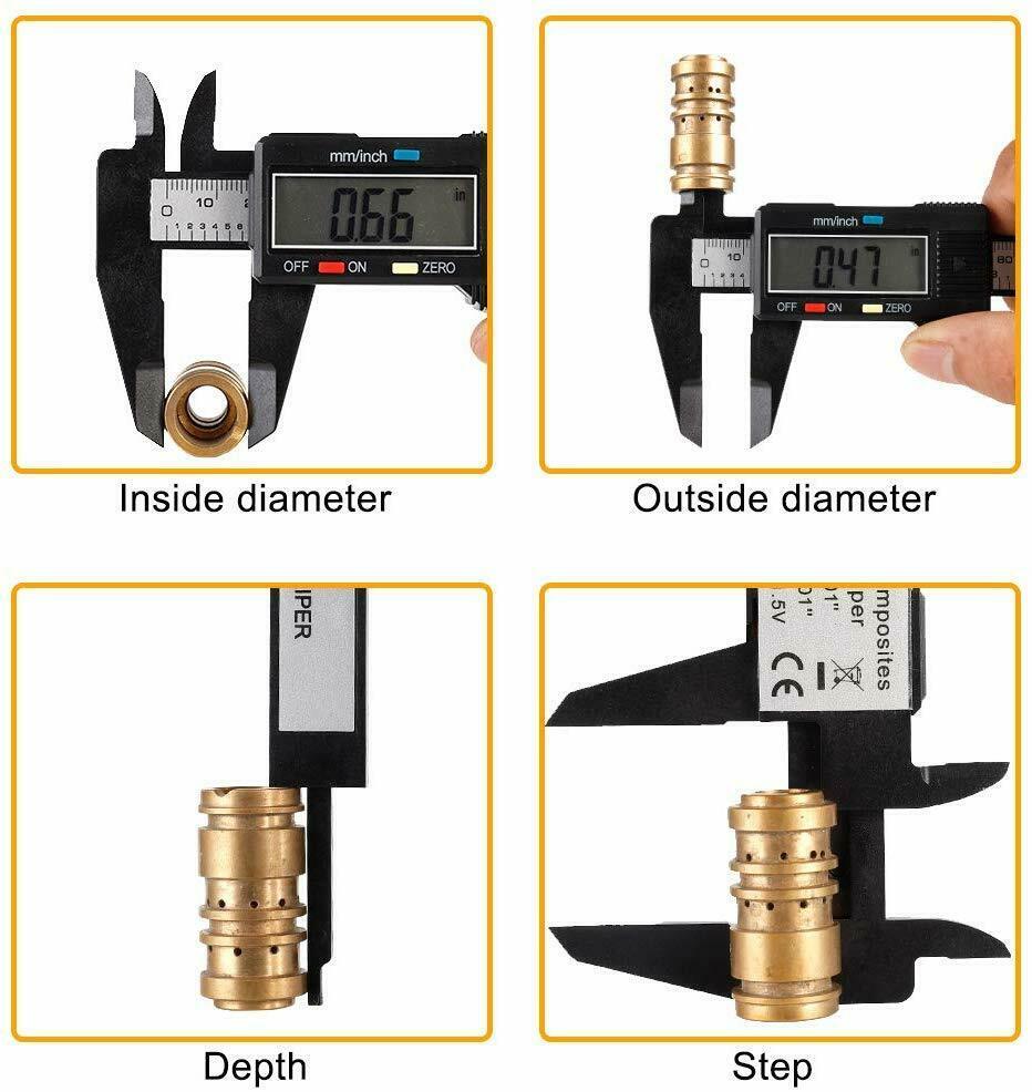 Digital Caliper Electronic Gauge Carbon Fiber Vernier Micrometer Ruler 150mm 6 - Nioor