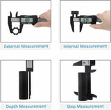 Digital Caliper Electronic Gauge Carbon Fiber Vernier Micrometer Ruler 150mm 6 - Nioor