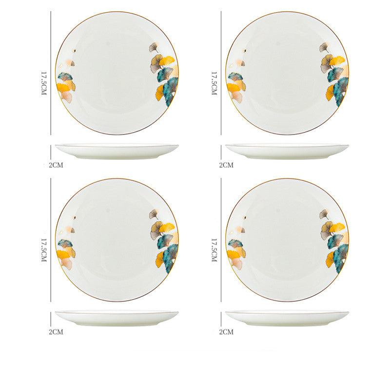 Dinner Plates Ceramic Steak Plate Web Porcelain - Nioor