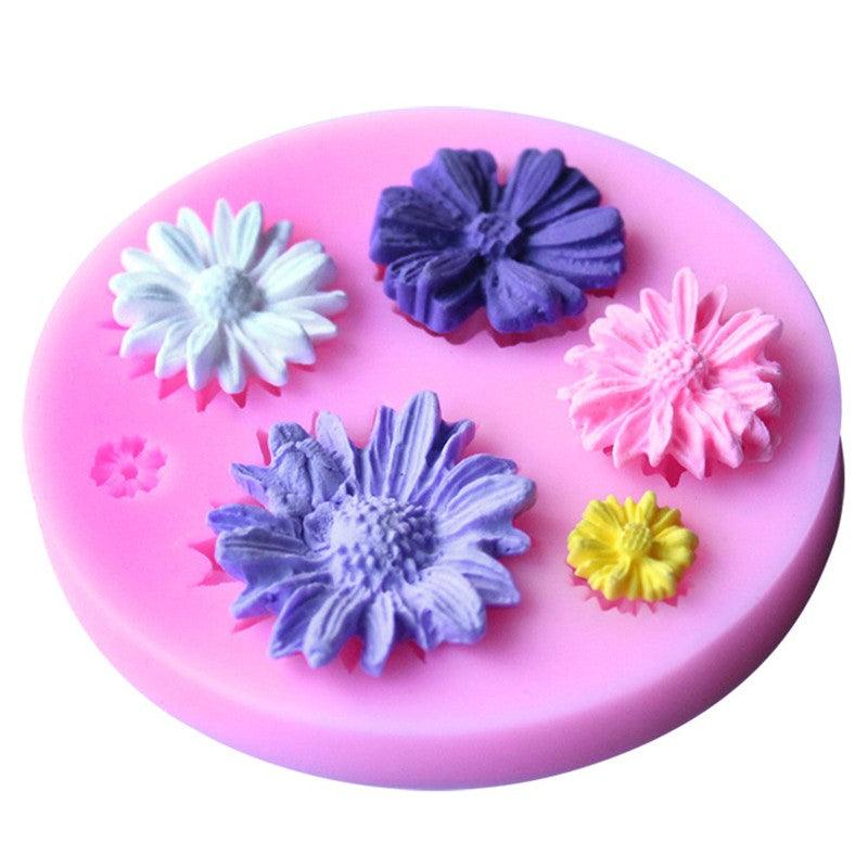 DIY Lovely 3D Flower Fondant Cake Mold Silicone Mould - Nioor