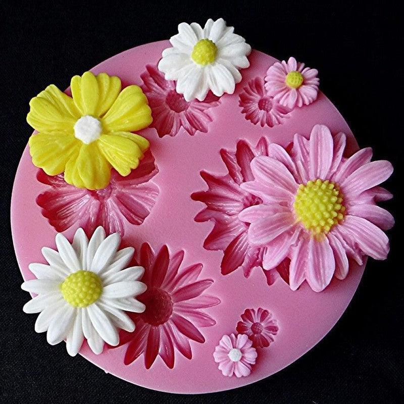 DIY Lovely 3D Flower Fondant Cake Mold Silicone Mould - Nioor