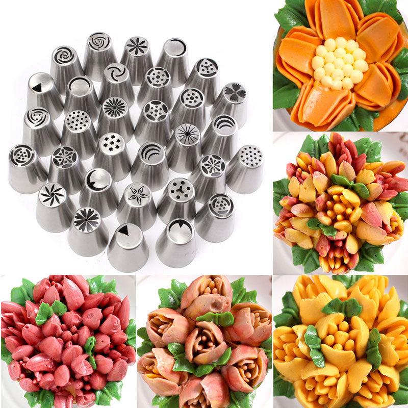 DIY Series Stainless Steel Christmas Decorating Mouth 30 Variety of Cakes Decoration Tools - Nioor