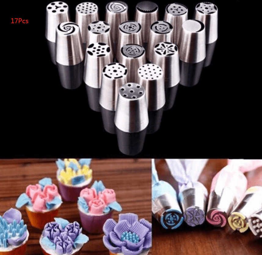 DIY Series Stainless Steel Christmas Decorating Mouth 30 Variety of Cakes Decoration Tools - Nioor