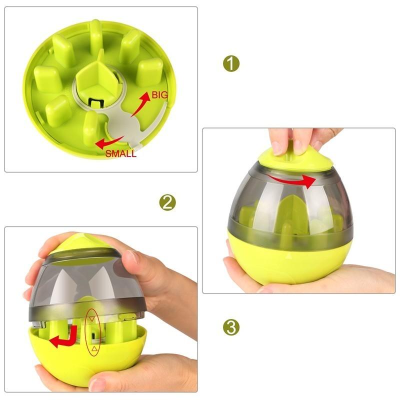 Dog Food Balls Tumbler Pet Puppy Feeder Dispenser Bowl Toy Leak Food Interactive Pet Tumbler Feeder Food Automatic Dispenser Bowl Interactive Balls - Nioor