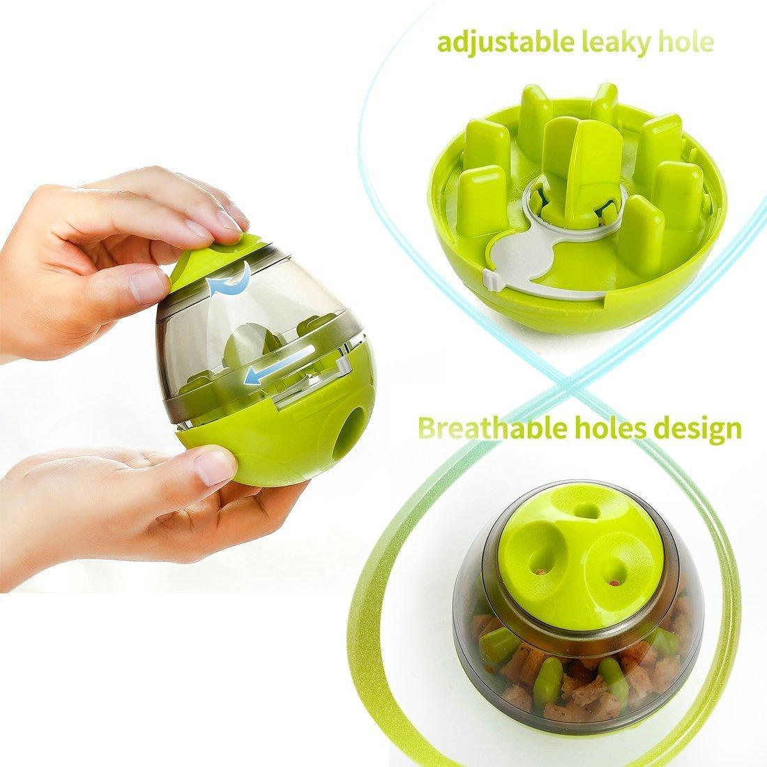 Dog Food Balls Tumbler Pet Puppy Feeder Dispenser Bowl Toy Leak Food Interactive Pet Tumbler Feeder Food Automatic Dispenser Bowl Interactive Balls - Nioor