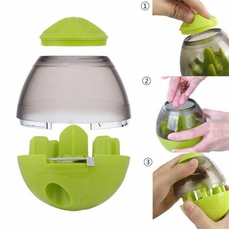 Dog Food Balls Tumbler Pet Puppy Feeder Dispenser Bowl Toy Leak Food Interactive Pet Tumbler Feeder Food Automatic Dispenser Bowl Interactive Balls - Nioor