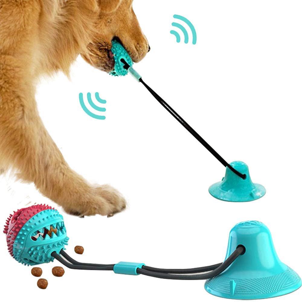 Dog Toys Silicon Suction Cup Tug Interactive Dog Ball Toy For Pet Chew Bite Tooth Cleaning Toothbrush Feeding Pet Supplies - Nioor