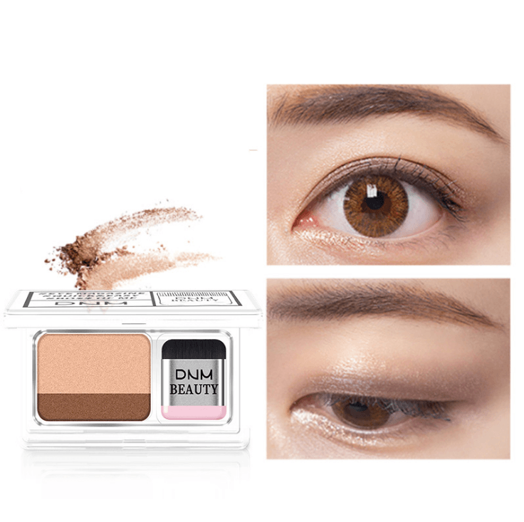 Double Color Lazy Double Layer Shadow Eyeshadow Makeup Palette Pigment Waterproof Shimmer Eye Makeup Cosmetics - Nioor