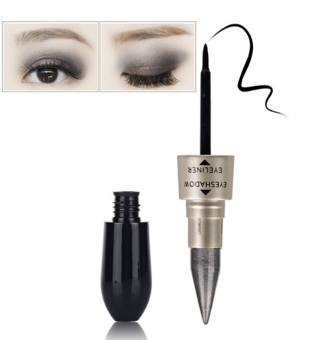 Double head six color eyeshadow black eyeliner - Nioor