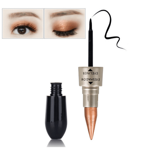 Double head six color eyeshadow black eyeliner - Nioor