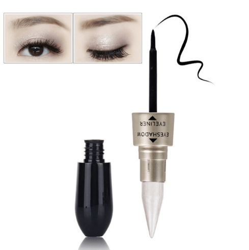 Double head six color eyeshadow black eyeliner - Nioor