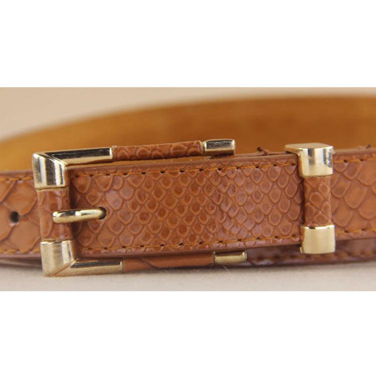 Fashionable Rose Gold Bag Buckle Belt - Nioor