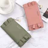 Women's Long Korean Version Solid Color Simple Zipper Buckle Letter Multi-function Large Capacity Purse