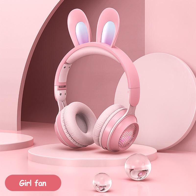 Rabbit Ear Headphones Wireless Luminous Extendable Wheat Headphones - Nioor