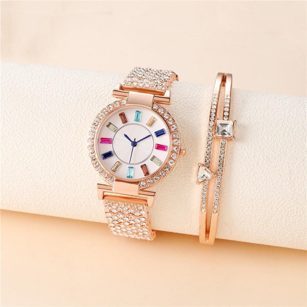 New Big Colorful Crystals Women's Watch - Nioor