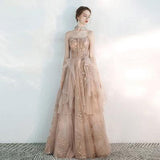 Toast Dress Female Wedding Bridesmaids Breast Wipe Long Skirt Dinner Annual Meeting Host - Nioor