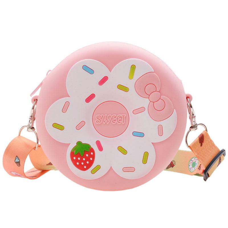 Silicone Children's Change Portable Crossbody Fruit Donut Shoulder Bag - Nioor