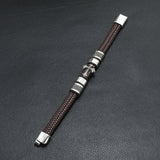 Alloy Punk Men's Leather Cord Bracelet