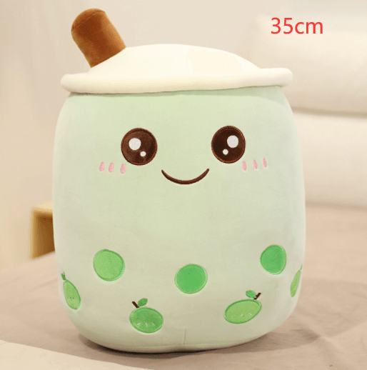 Cute Fruit Drink Plush Stuffed Soft Strawberry Milk Tea Plush Boba Tea Cup Toy Bubble Tea Pillow Cushion Kids Gift - Nioor