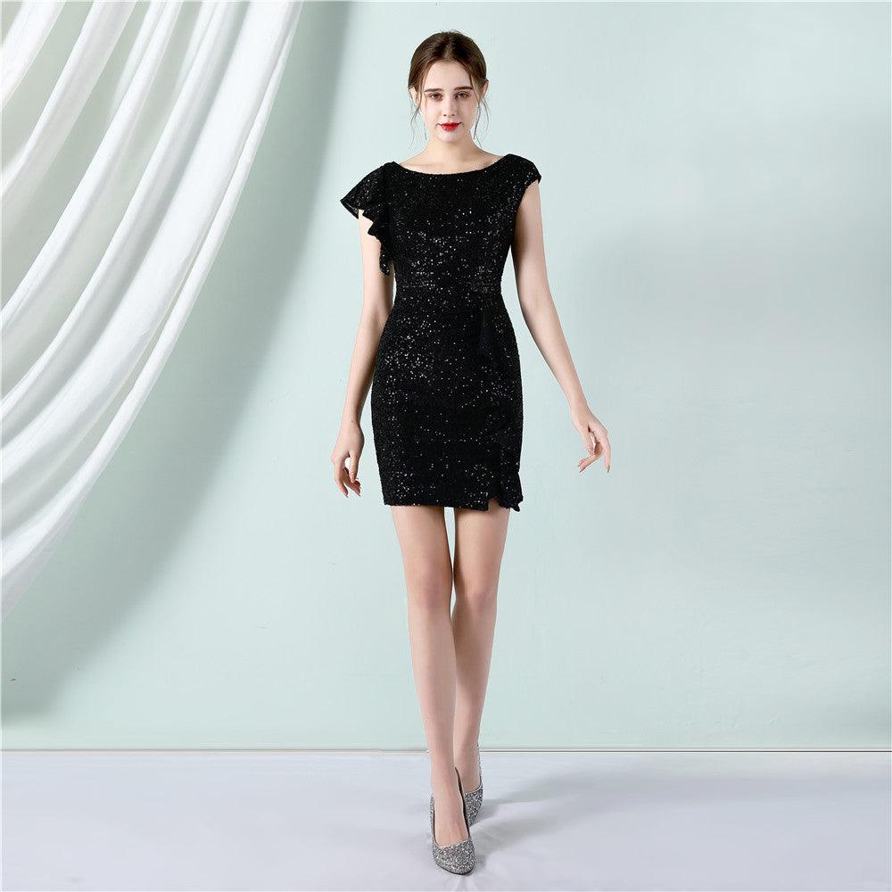 Sequin Party New Beaded Short Party Dress - Nioor