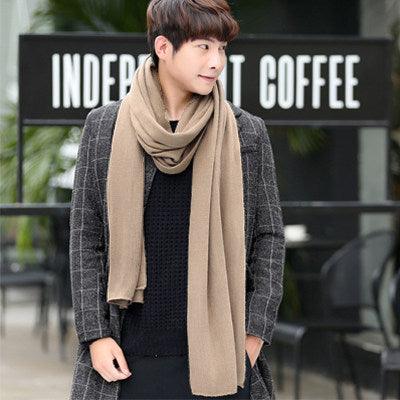 Casual Solid Color Warm And Long Couple Scarf - Nioor