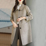 Autumn And Winter New Small Thickened Korean Version Slim Temperament In The Long Coat - Nioor