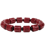 Cinnabar Six Characters Mantra Bracelet