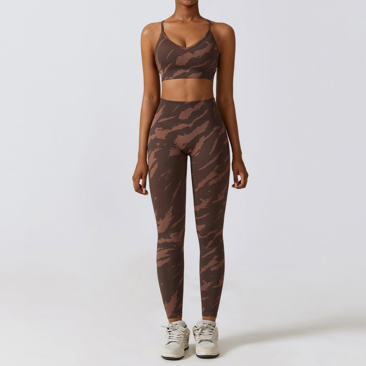 Camouflage Printing Seamless Yoga Suit - Nioor