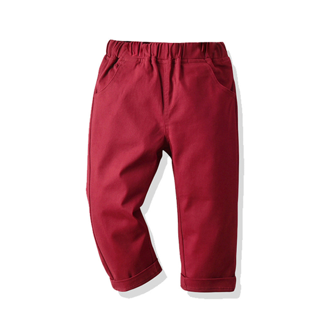 Student School Uniform Pants Baby Cotton Casual Trousers