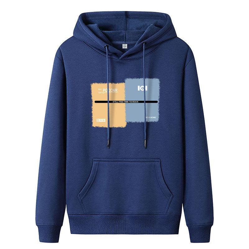 Men's Fashion Casual Fleece-lined Thickened Hooded Sweatshirt - Nioor