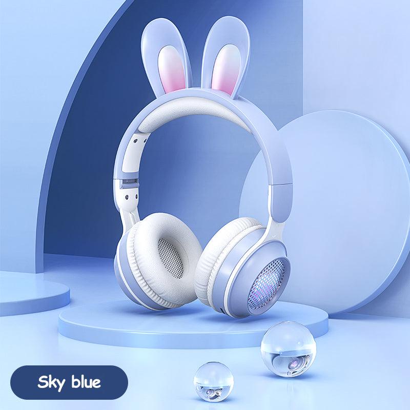 Rabbit Ear Headphones Wireless Luminous Extendable Wheat Headphones - Nioor