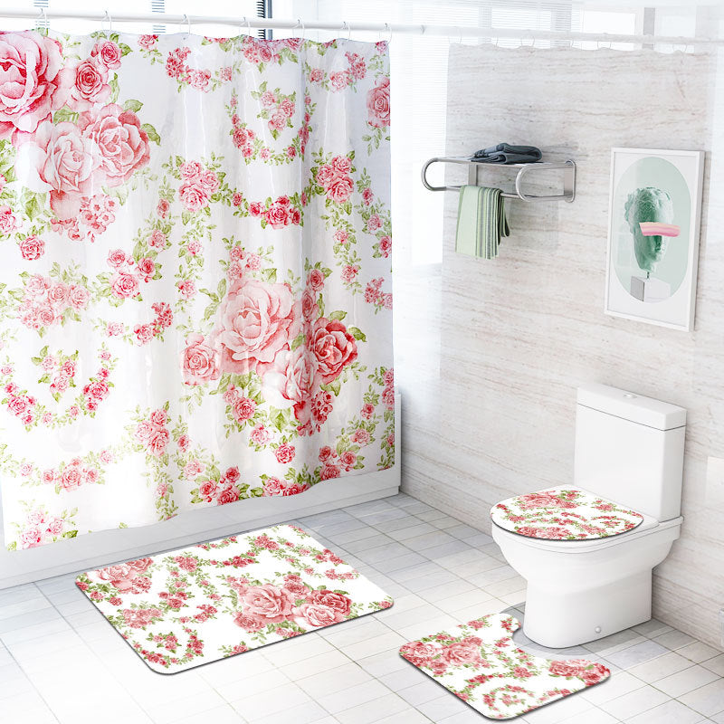 Daffodil Toilet Bathroom Shower Curtain Shower Partition