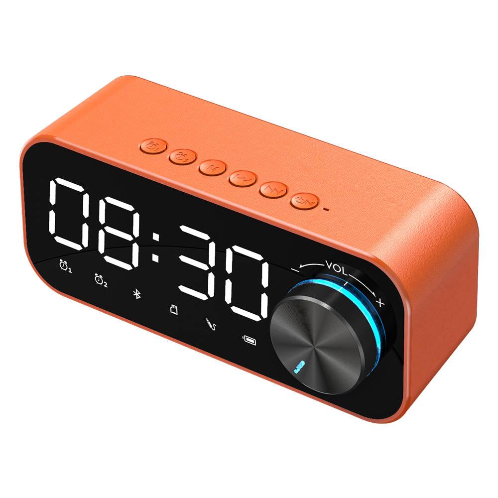 Bluetooth Alarm Clock Speaker Digital Display Alarm Clock LED Wireless Subwoofer Music Player Table Clock Home Decor - Nioor