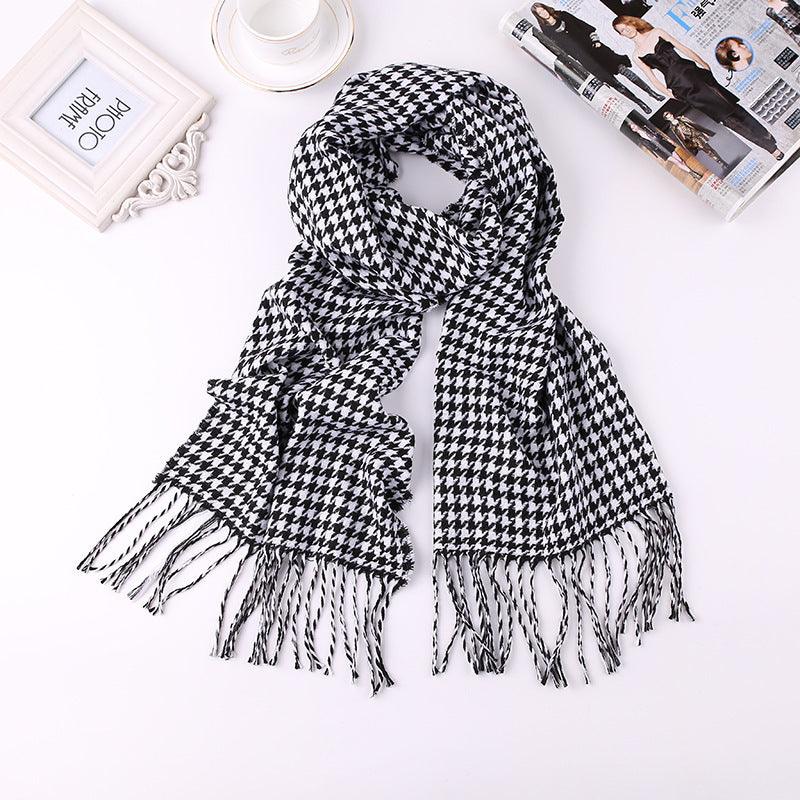 Men's Fashion English Plaid Faux Cashmere Scarf - Nioor