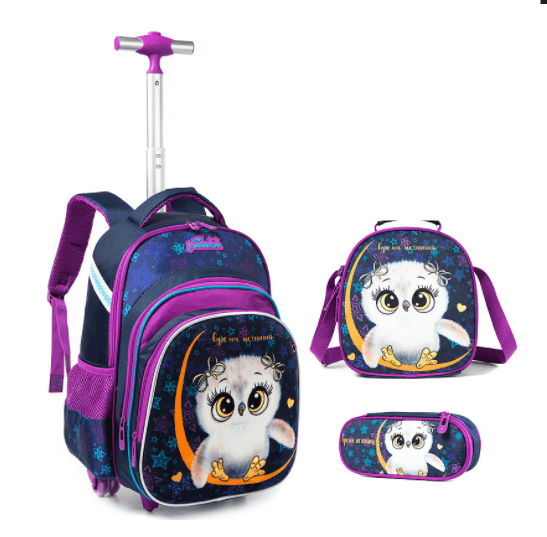 Three-piece Trolley Bag For Primary School Students - Nioor