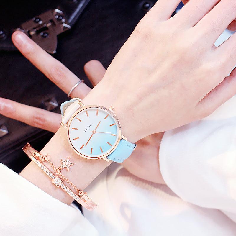 Women's Fashion Gradient Belt Quartz Watch Bracelet Set - Nioor