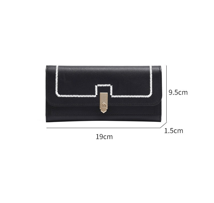 Women's Long And Simple Student Large Capacity Multi-card-slot Clutch