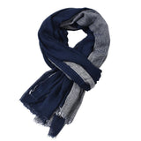 Autumn And Winter Cotton And Linen Yarn-dyed Scarf Men - Nioor