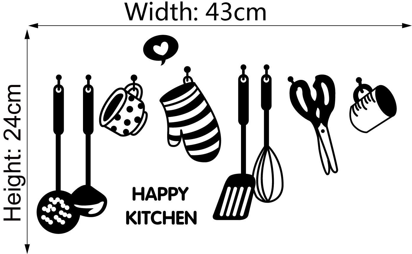 Kitchen Utensils Wall Stickers Bedroom Decorative Stickers - Nioor