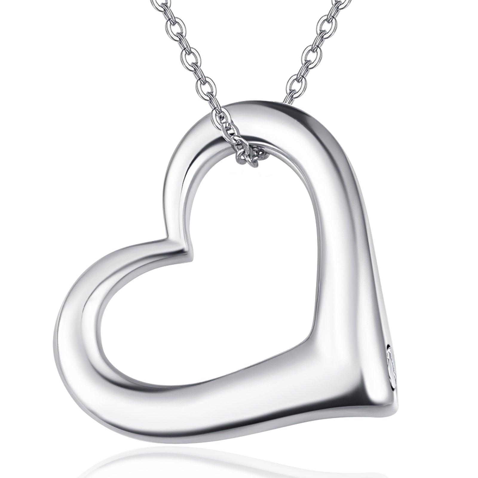 Heart Urn Necklace for Ashes for Women 925 Sterling Silver Cremation Jewelry Necklace Urn - Nioor