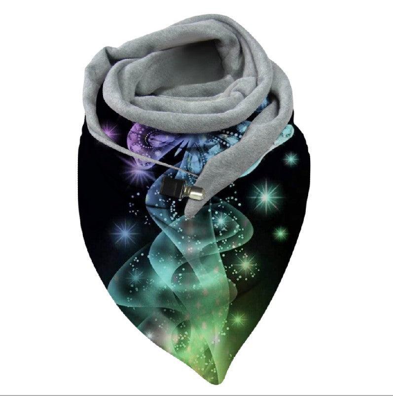 Versatile Thickened Simple Warm Shawl Fashionable Printed Scarf - Nioor