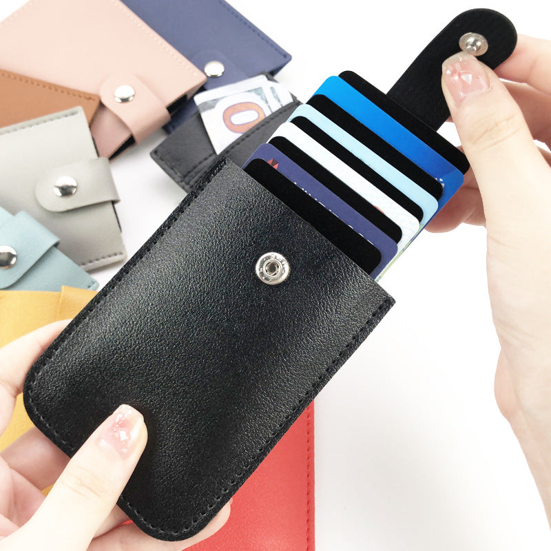 Stackable Pull-out Card Holder Multi-card Slot Portable Pu