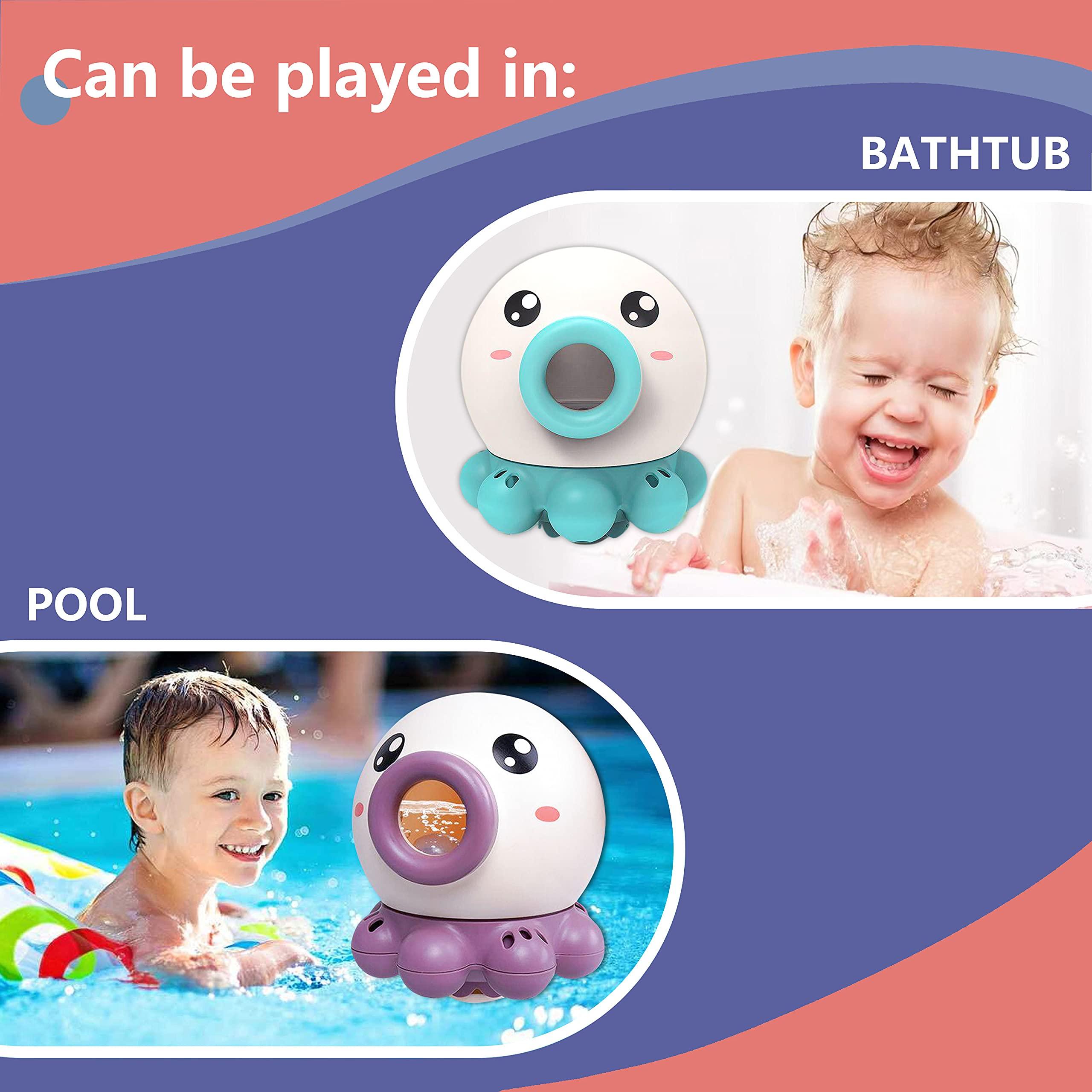 Octopus Fountain Bath Toy Water Jet Rotating Shower Bathroom Toy Summer Water Toys Sprinkler Beach Toys Kids Water Toys - Nioor