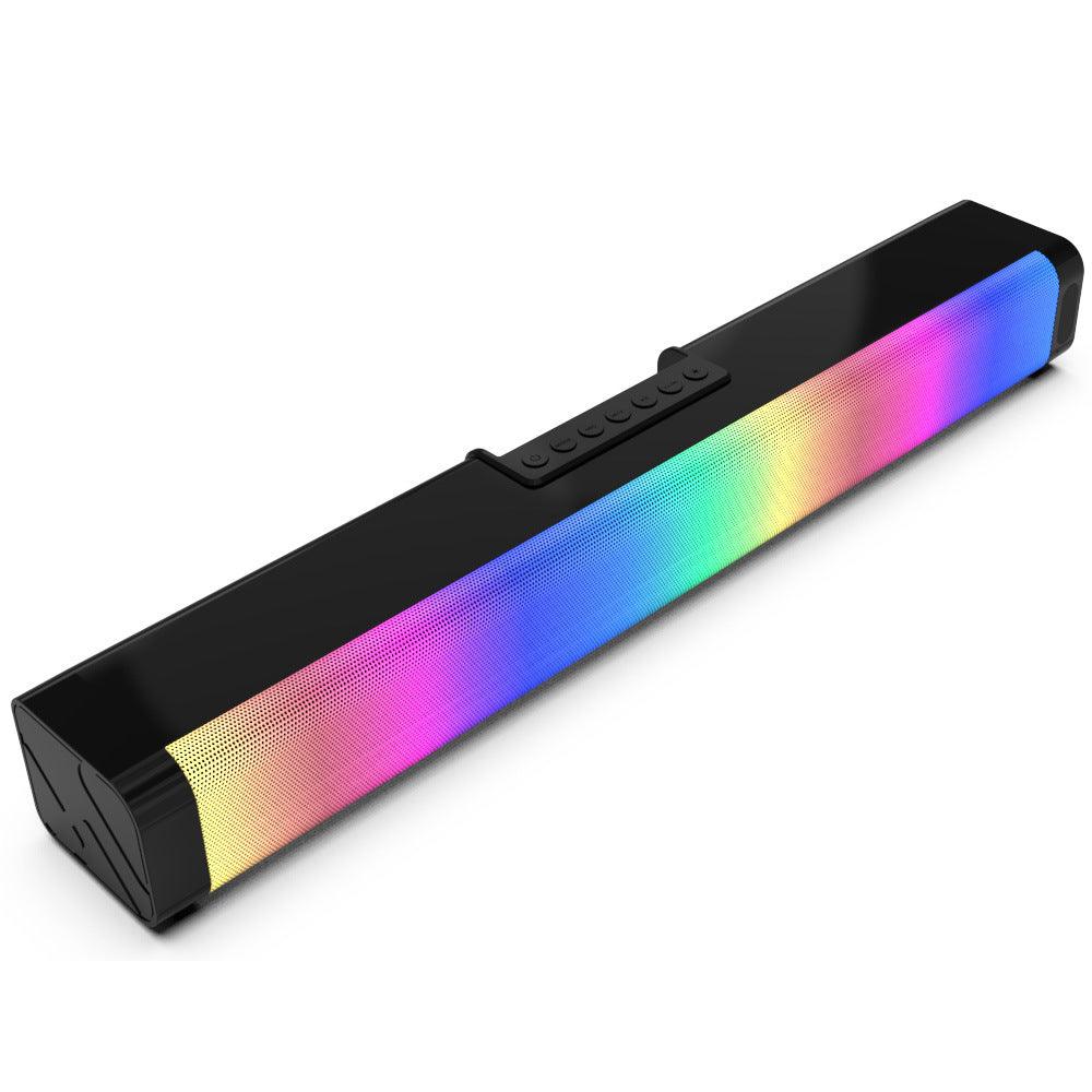 Computer Game Speakers With RGB Light Powerful Bass Stereo Sound USB 3.5mm Optical Soundbar PC 20W Speaker - Nioor