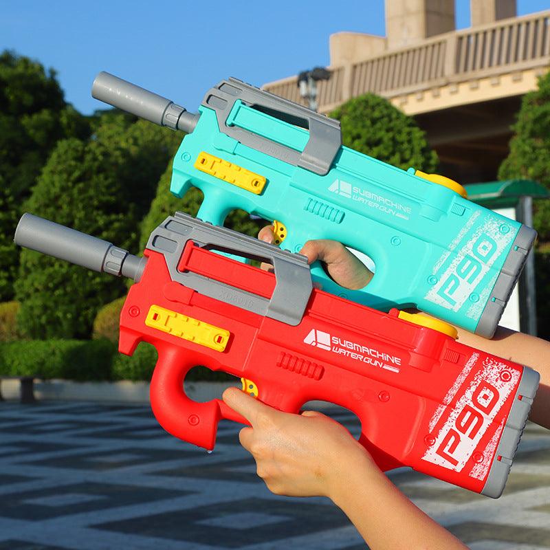 New P90 Electric Water Gun High-Tech Kids Toys Outdoor Beach Pool Large Capacity Summer Gel Blasting Water Gun For Adults - Nioor