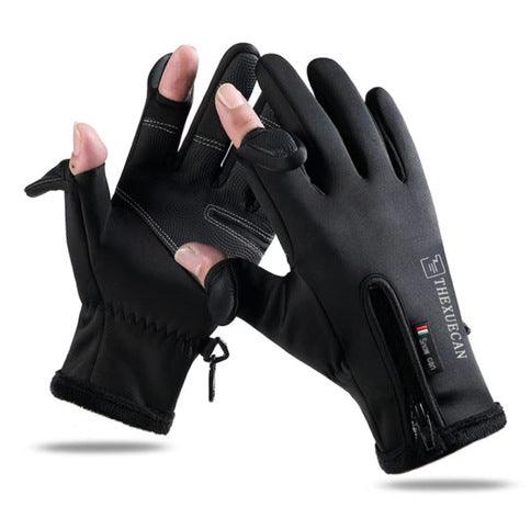 Cycling Leaking Two-finger Outdoor Sports Thickened Fishing Gloves - Nioor