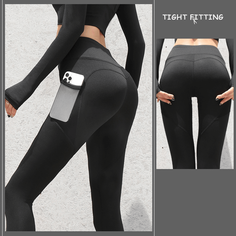 Gym Sport Seamless Leggings With Pockets Push Up High Waist Pants Women Fitness Running Yoga Pants Gym Sport Seamless Leggings - Nioor