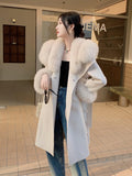 Medium Length Woolen Coat Goose Down At The Back - Nioor