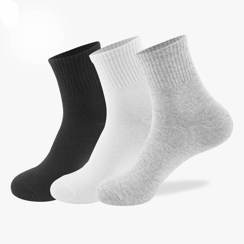 Solid Color Cotton Socks Spring And Autumn Medium Hose - Nioor